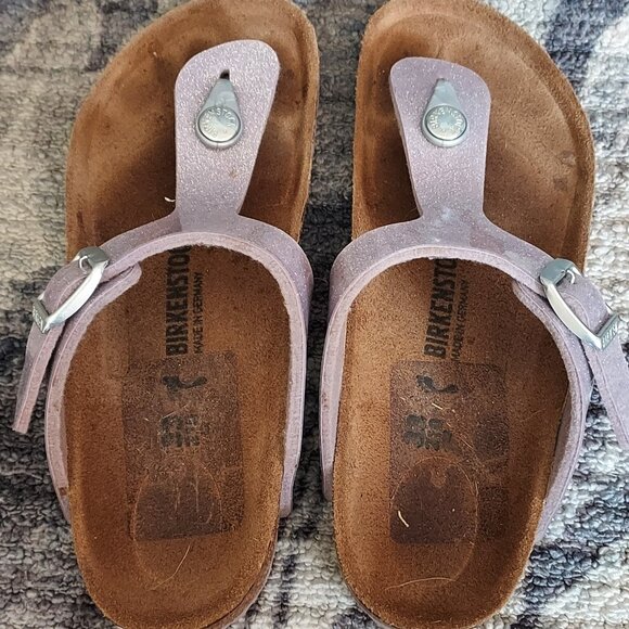 Girls purple glitter Birkenstocks Size 2 - Picture 5 of 5
